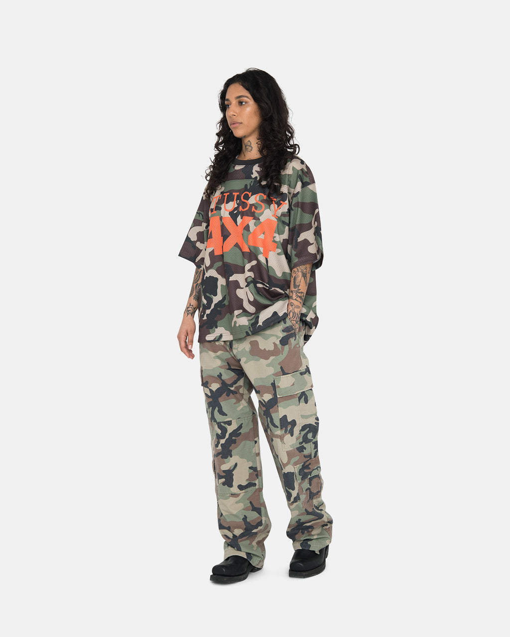 Stussy 4x4 Mesh Football Maglia Camouflage | 608UEHTJM