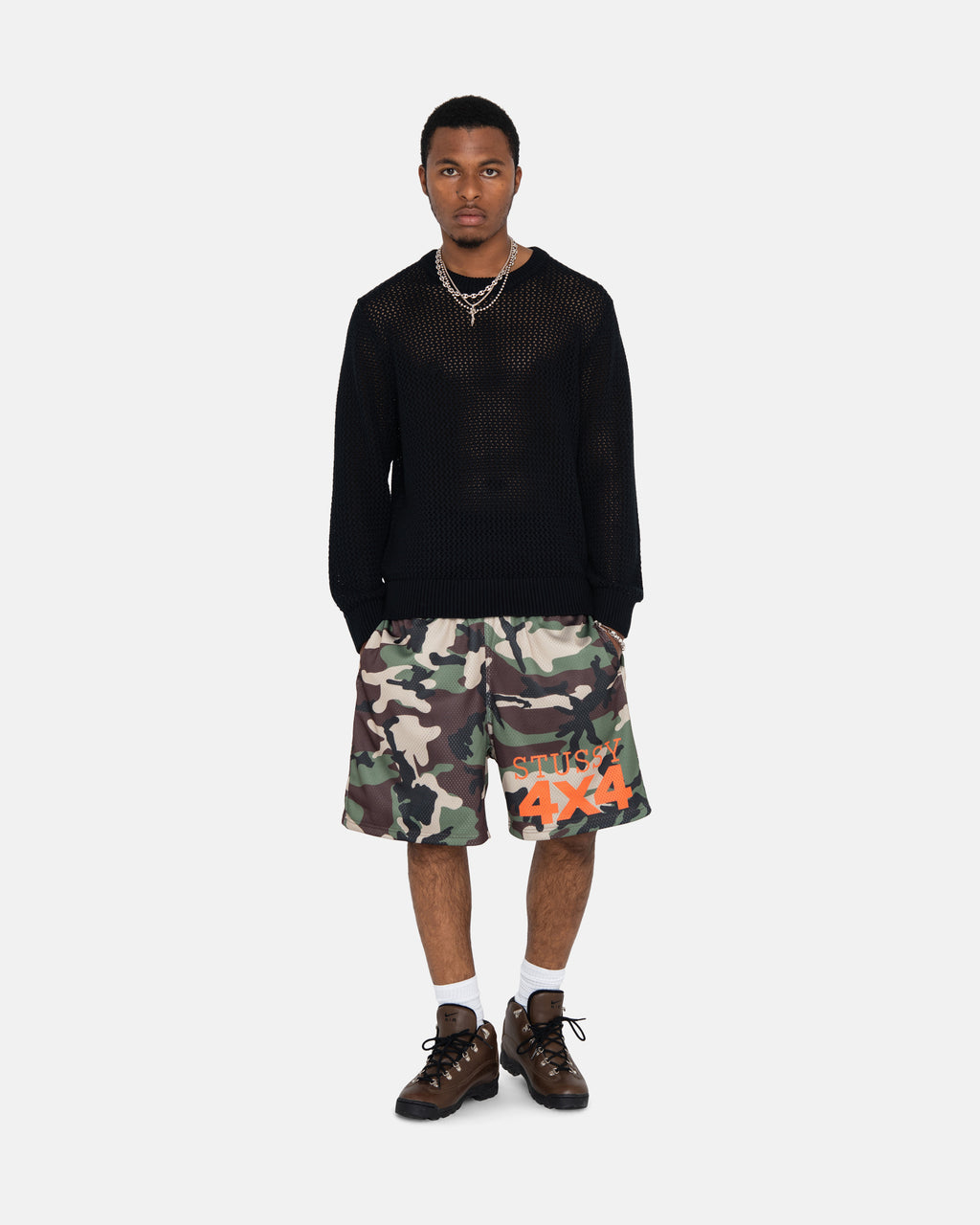 Stussy 4x4 Mesh Pantaloncini Camouflage | 403UFBSAN