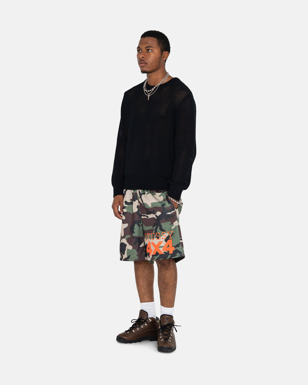 Stussy 4x4 Mesh Pantaloncini Camouflage | 403UFBSAN