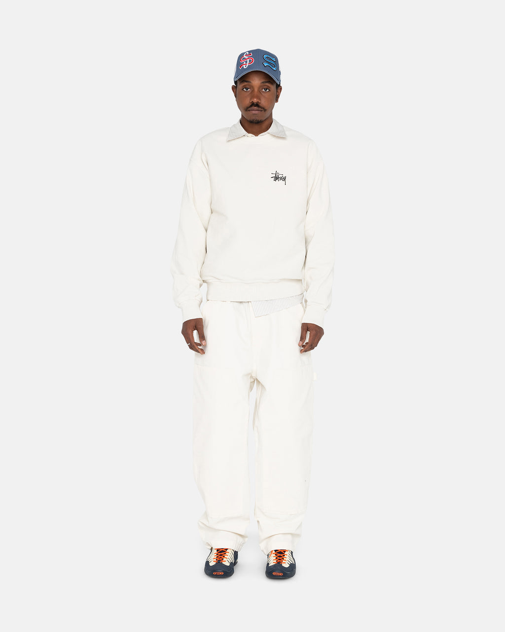 Stussy Basic Crew Pantaloncini Grigie | 287FGRKVO