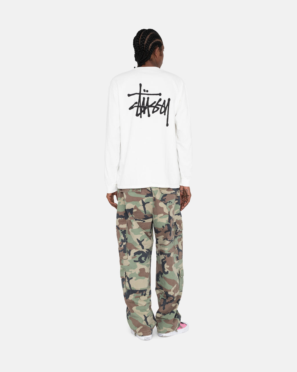 Stussy Basic Ls Magliette Running Bianche | 961EYLDCU