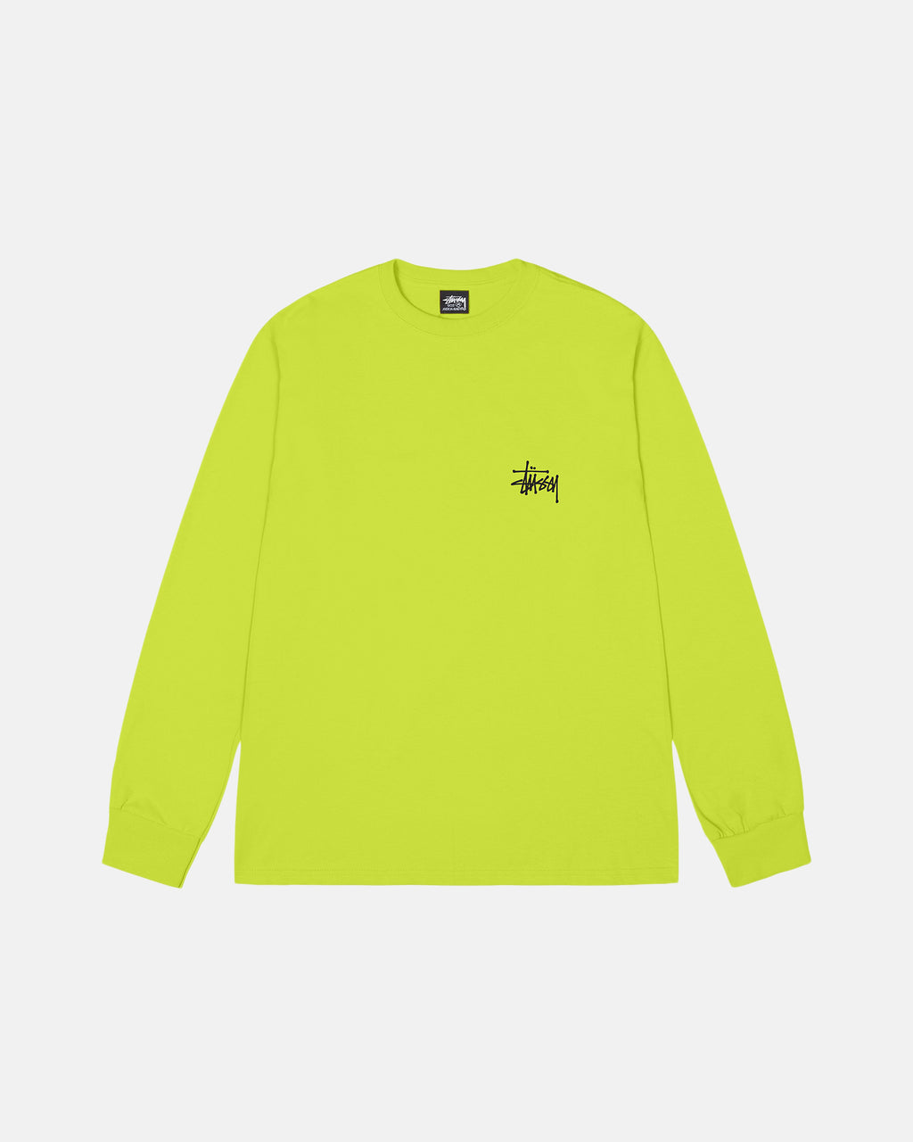 Stussy Basic Ls Magliette Running Keylime | 790FSUHDE