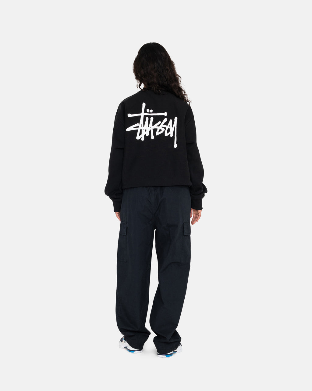 Stussy Basic Pigment Dyed Crew Pantaloncini Nere | 914BIKSXN