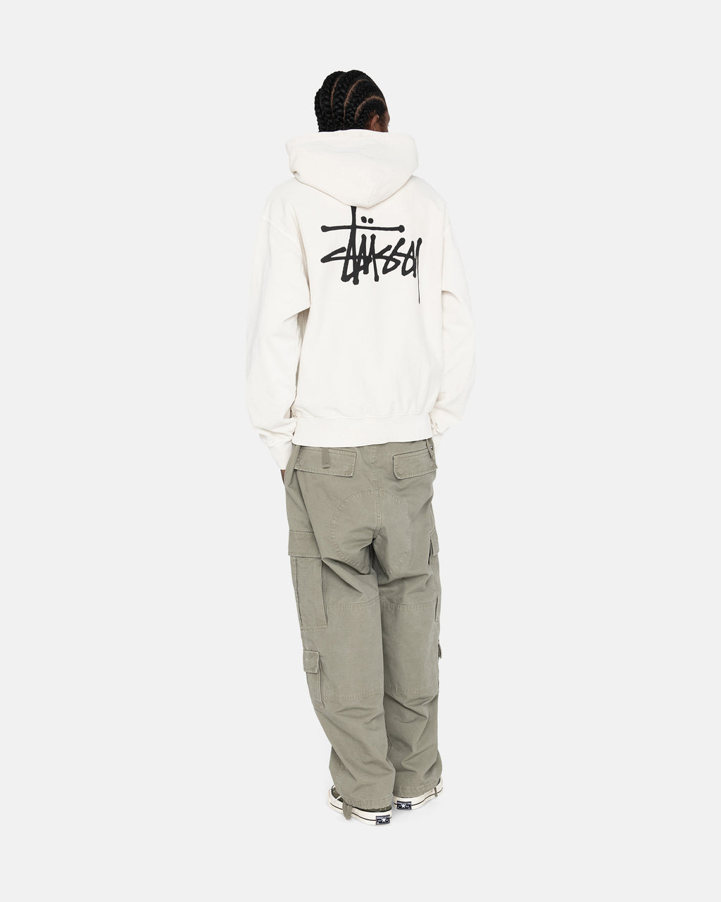 Stussy Basic Pigment Dyed Felpa con Cappuccio Beige | 394USVXQA