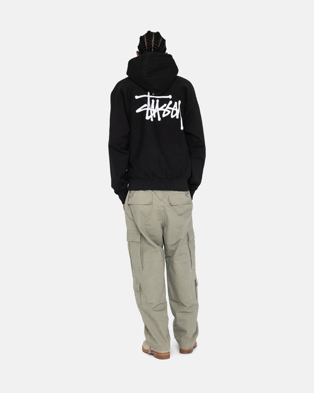 Stussy Basic Pigment Dyed Felpa con Cappuccio Nere | 809IHWPSX