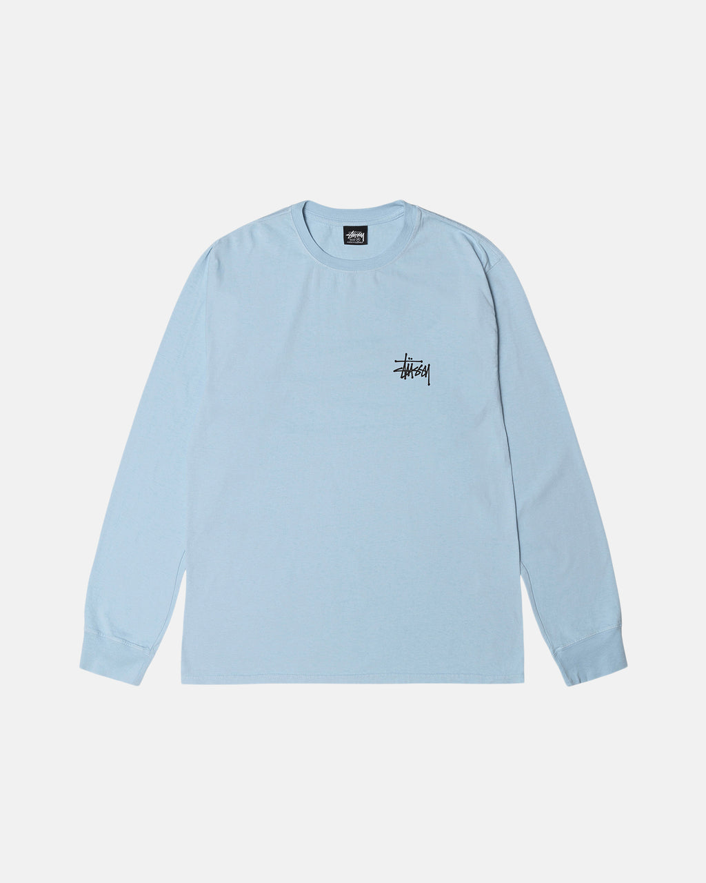 Stussy Basic Pigment Dyed Ls Magliette Running Blu | 031ZWBTGL