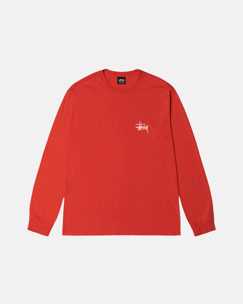 Stussy Basic Pigment Dyed Ls Magliette Running Rosa | 528XDPJZS