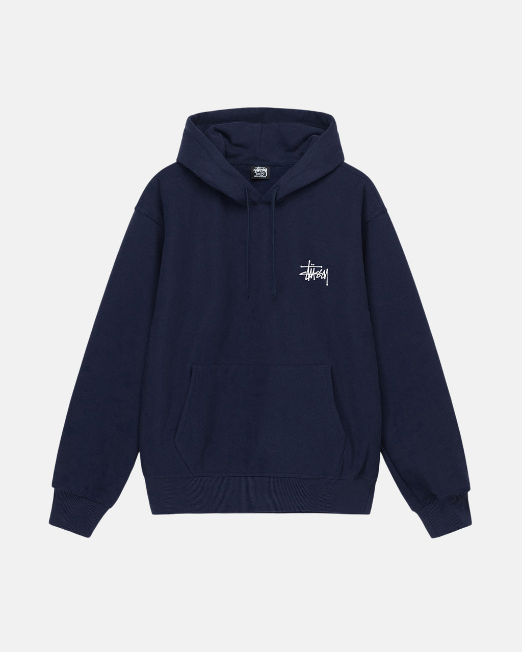 Stussy Basic Stüssy Felpa con Cappuccio Blu Marino | 162WQPITZ