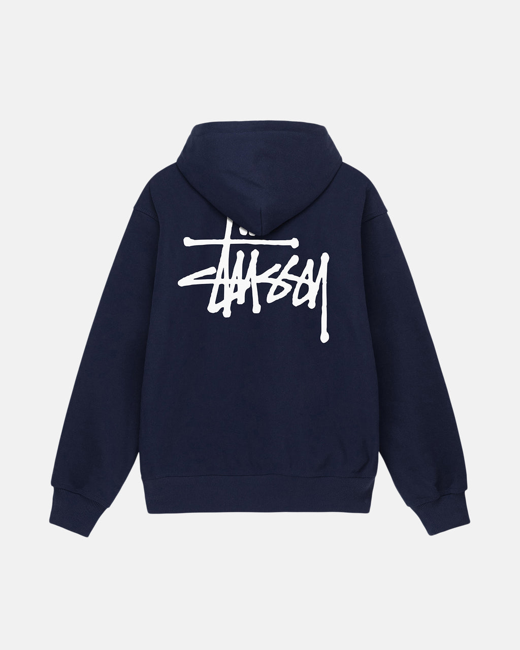 Stussy Basic Stüssy Felpa con Cappuccio Blu Marino | 162WQPITZ