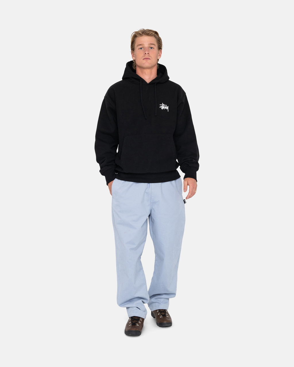 Stussy Basic Stüssy Felpa con Cappuccio Nere | 307GQXAOS