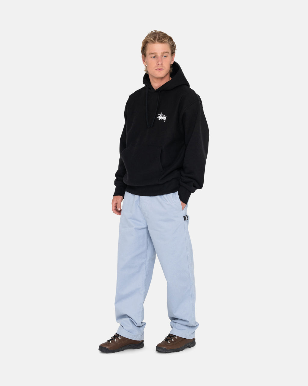 Stussy Basic Stüssy Felpa con Cappuccio Nere | 307GQXAOS