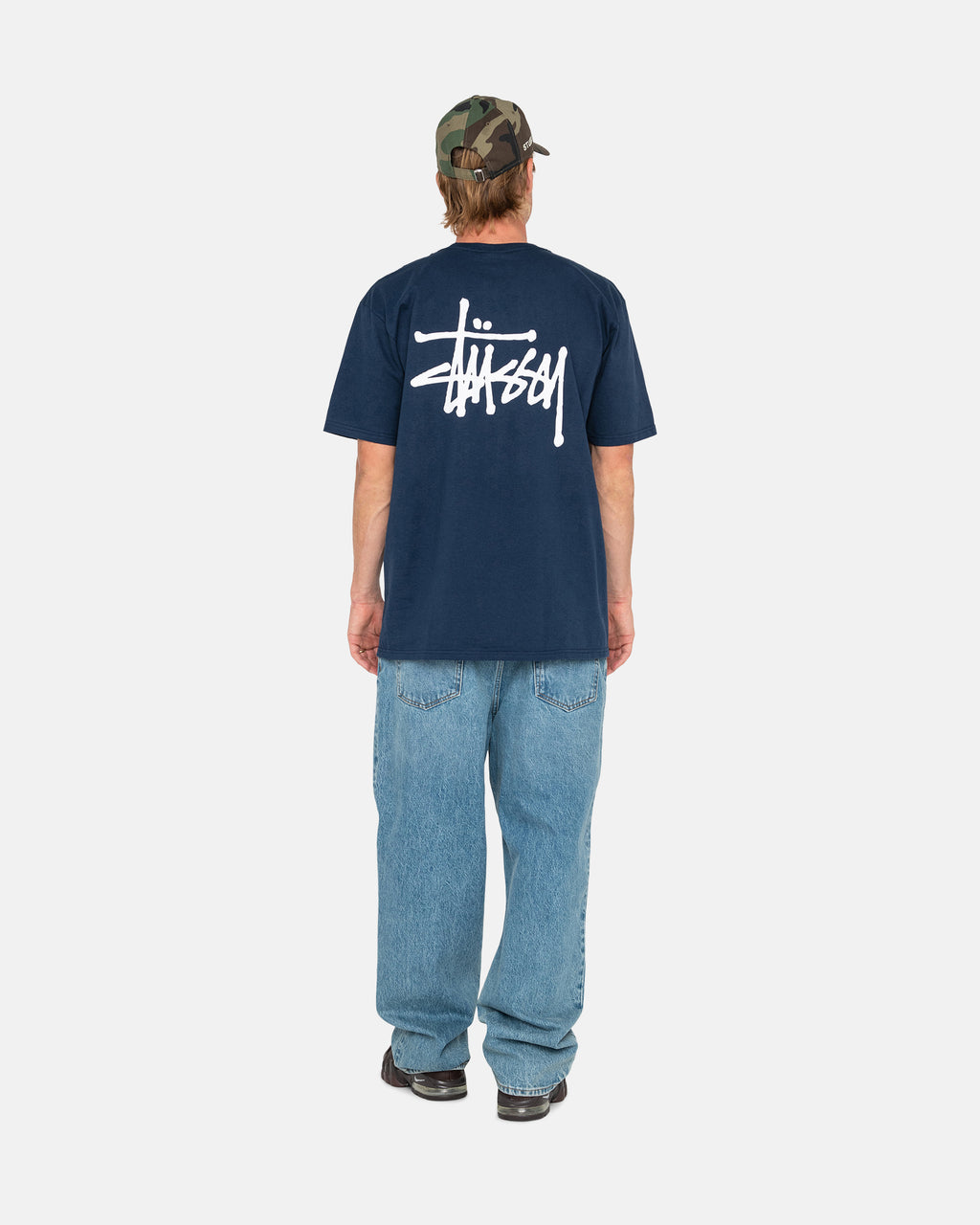 Stussy Basic Stüssy Magliette Running Blu Marino | 879TLGADW