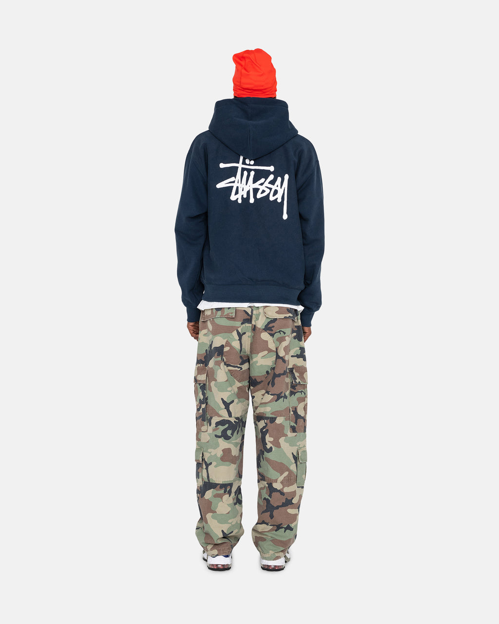 Stussy Basic Zip Felpa con Cappuccio Blu Marino | 193DYSLQM