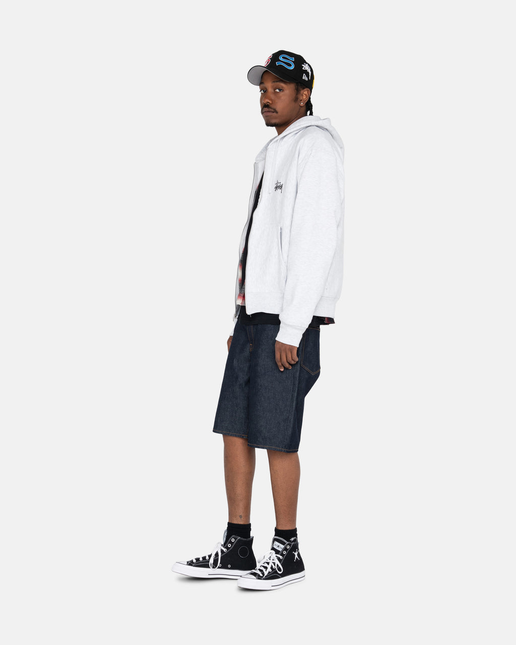 Stussy Basic Zip Felpa con Cappuccio Grigie | 904MLRYKP