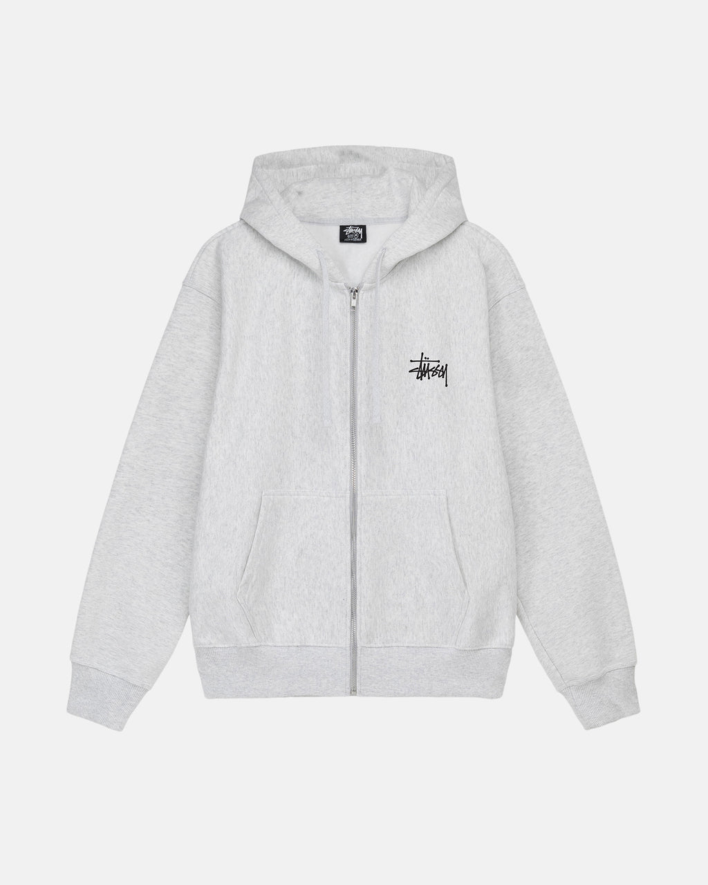 Stussy Basic Zip Felpa con Cappuccio Grigie | 904MLRYKP