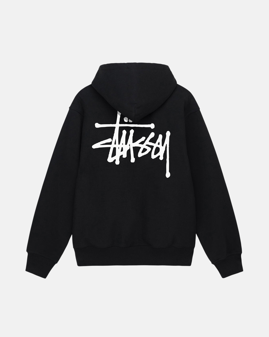 Stussy Basic Zip Felpa con Cappuccio Nere | 461IQJVWB