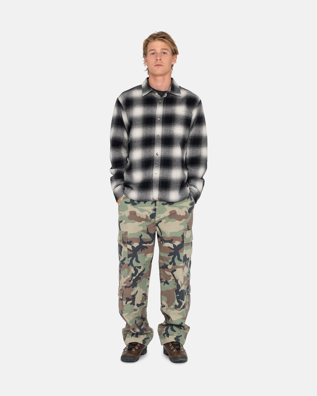 Stussy Bay Plaid Camicie Grigie | 872JKLXUM