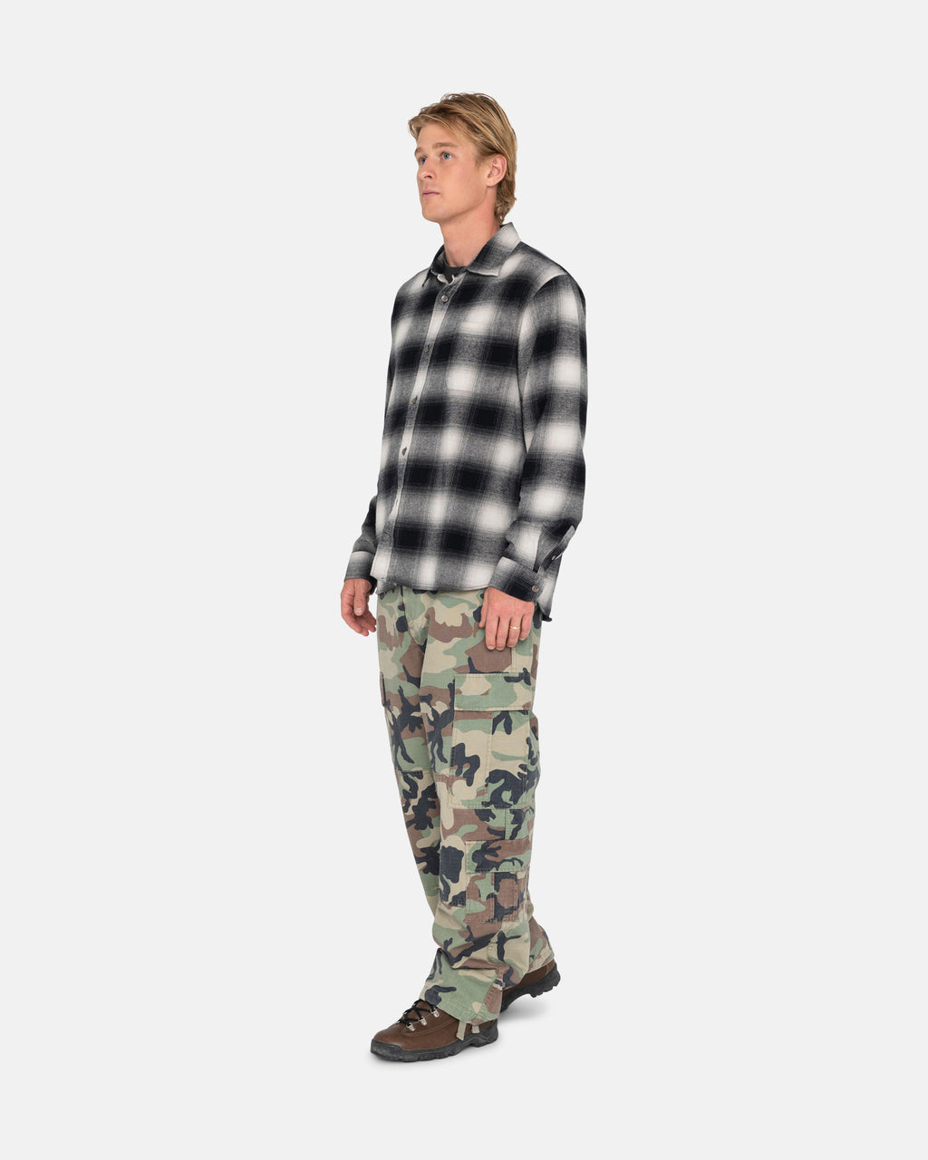 Stussy Bay Plaid Camicie Grigie | 872JKLXUM