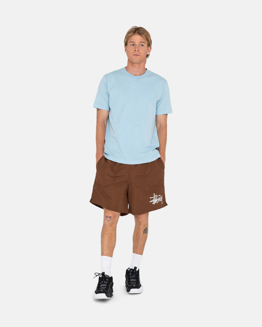 Stussy Big Basic Acqua Pantaloncini Caffè | 846MEUNXZ