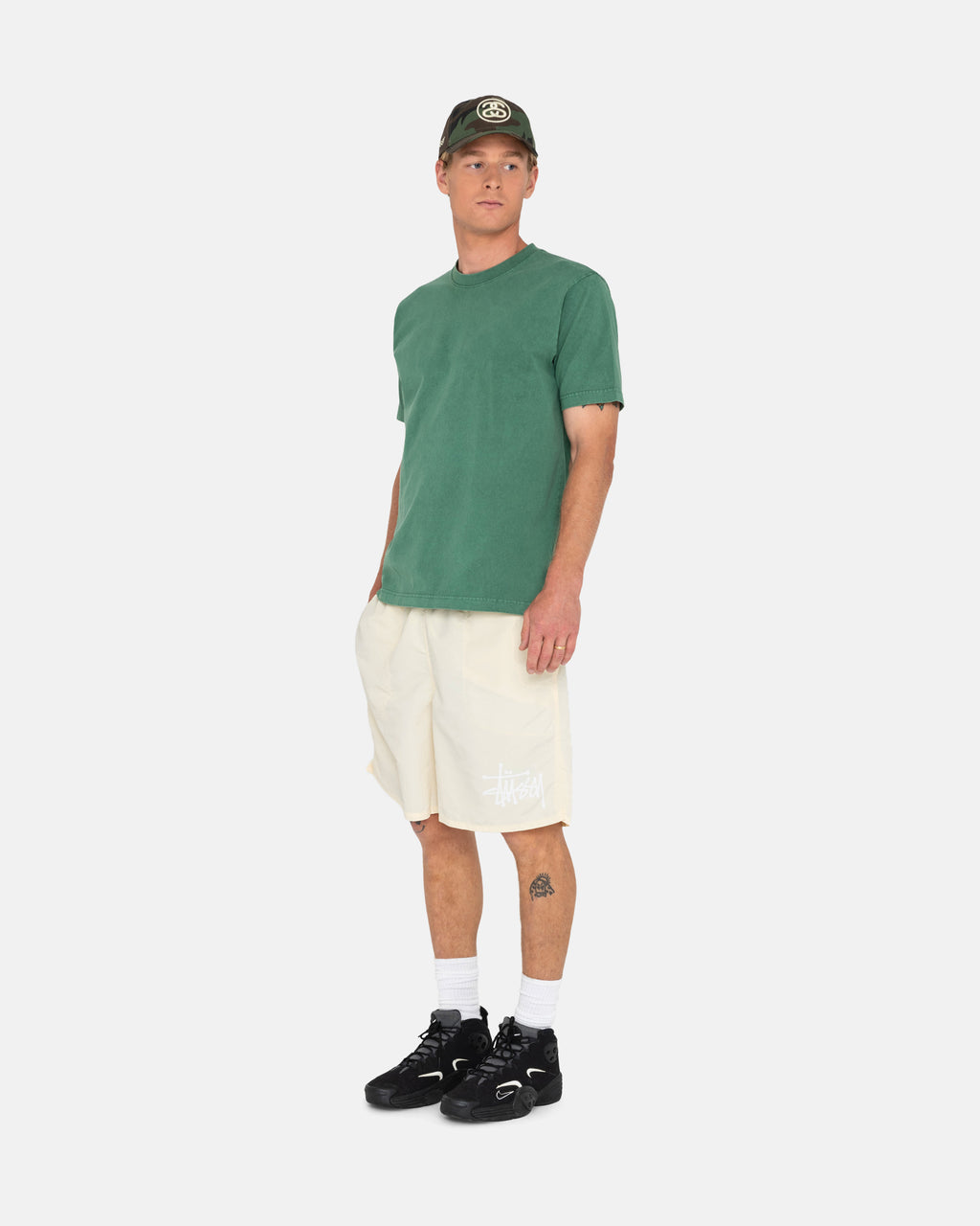 Stussy Big Basic Acqua Pantaloncini Crema | 801MKWCUA