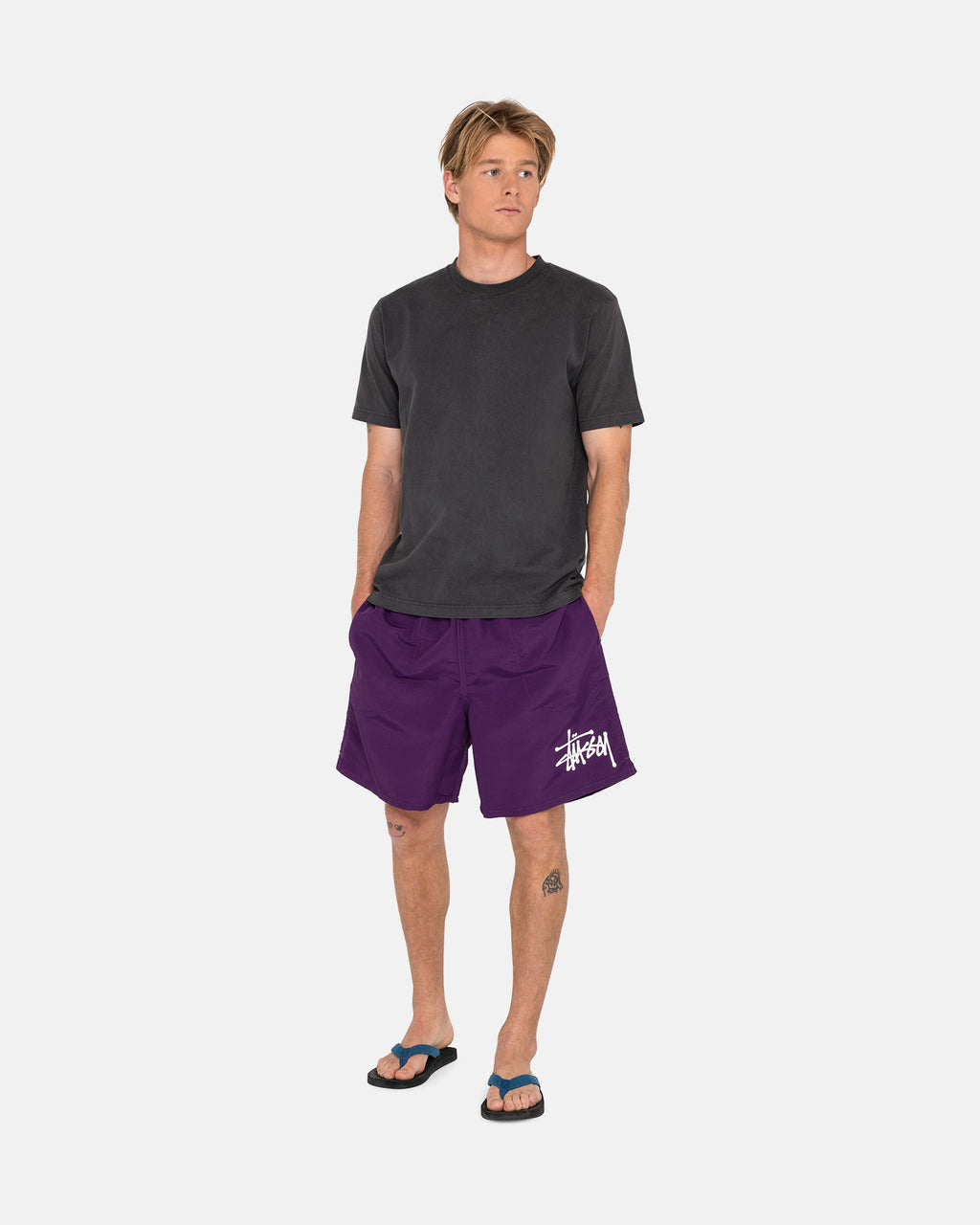 Stussy Big Basic Acqua Pantaloncini Viola | 371HEJICV