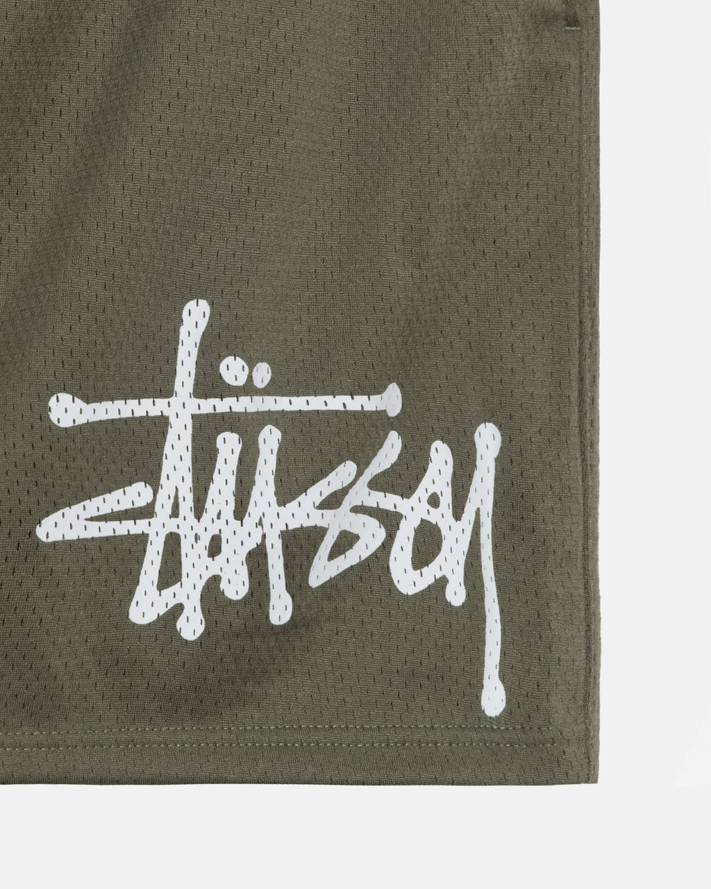 Stussy Big Basic Mesh Pantaloncini Verde Oliva | 543YBFVPG