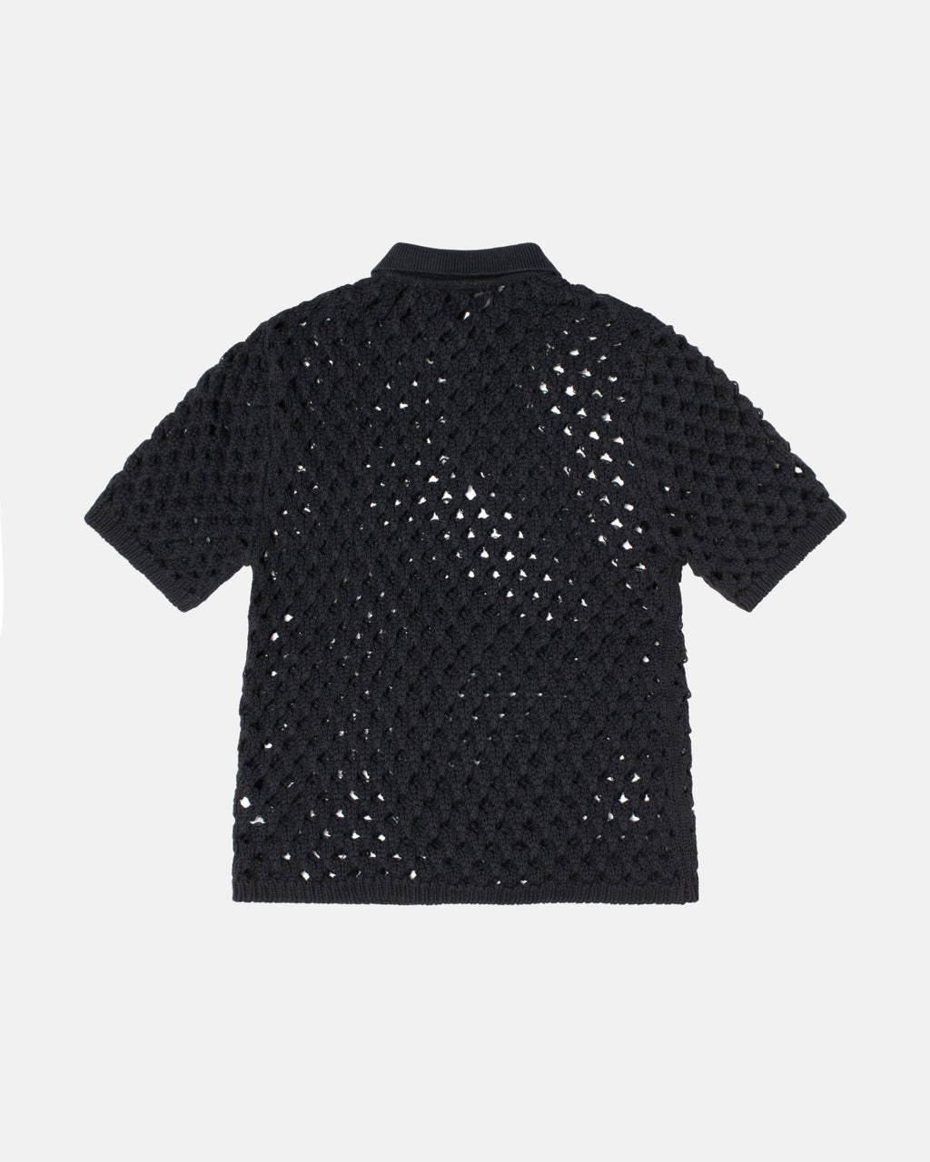 Stussy Big Mesh Polo Maglioni Nere | 724JYSPGX