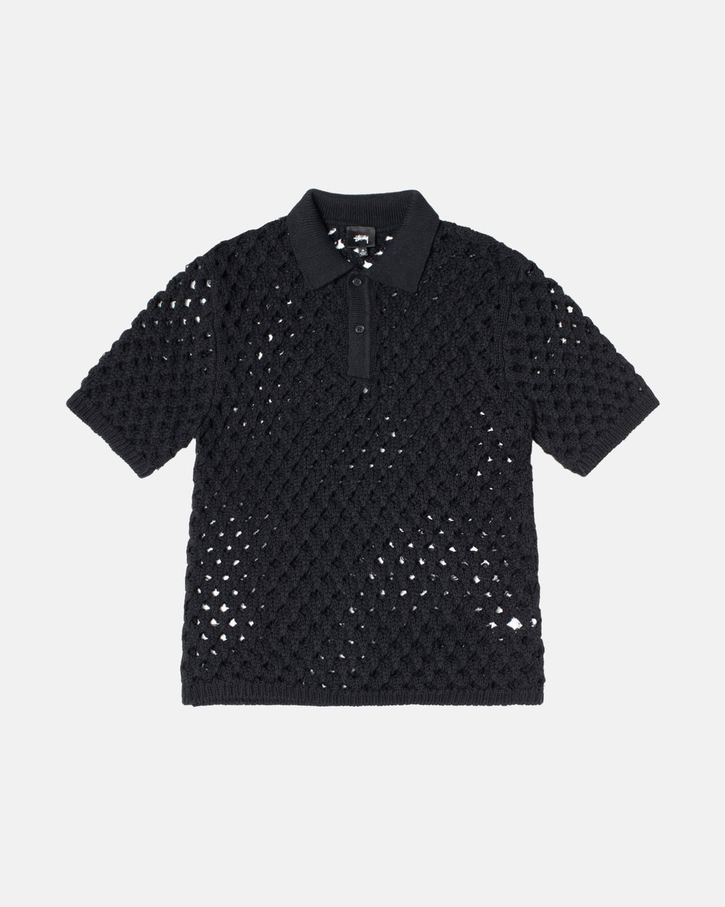 Stussy Big Mesh Polo Maglioni Nere | 724JYSPGX