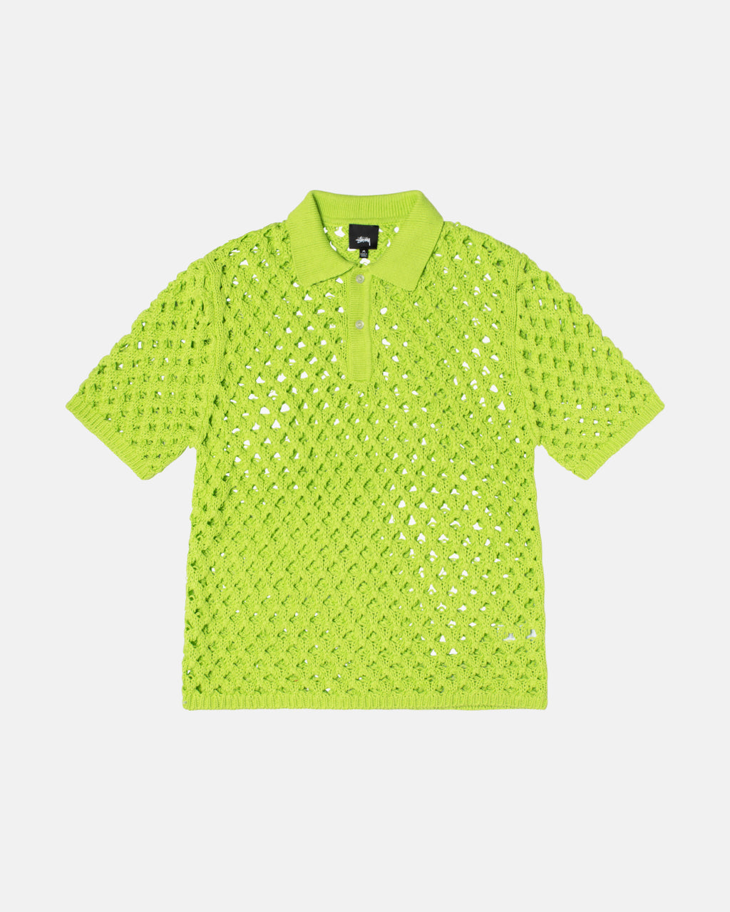 Stussy Big Mesh Polo Maglioni Verdi Chiaro | 413DCOXWZ