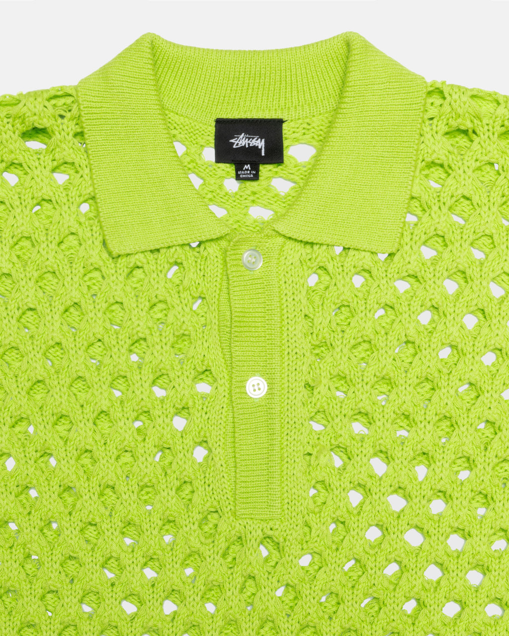 Stussy Big Mesh Polo Maglioni Verdi Chiaro | 453FCQDOK