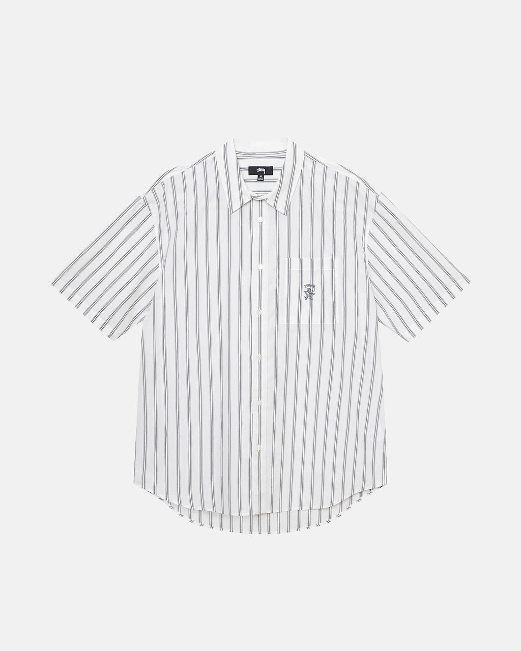 Stussy Boxy A Strisce Ss Camicie Bianche Strisce | 762ZGIAFC