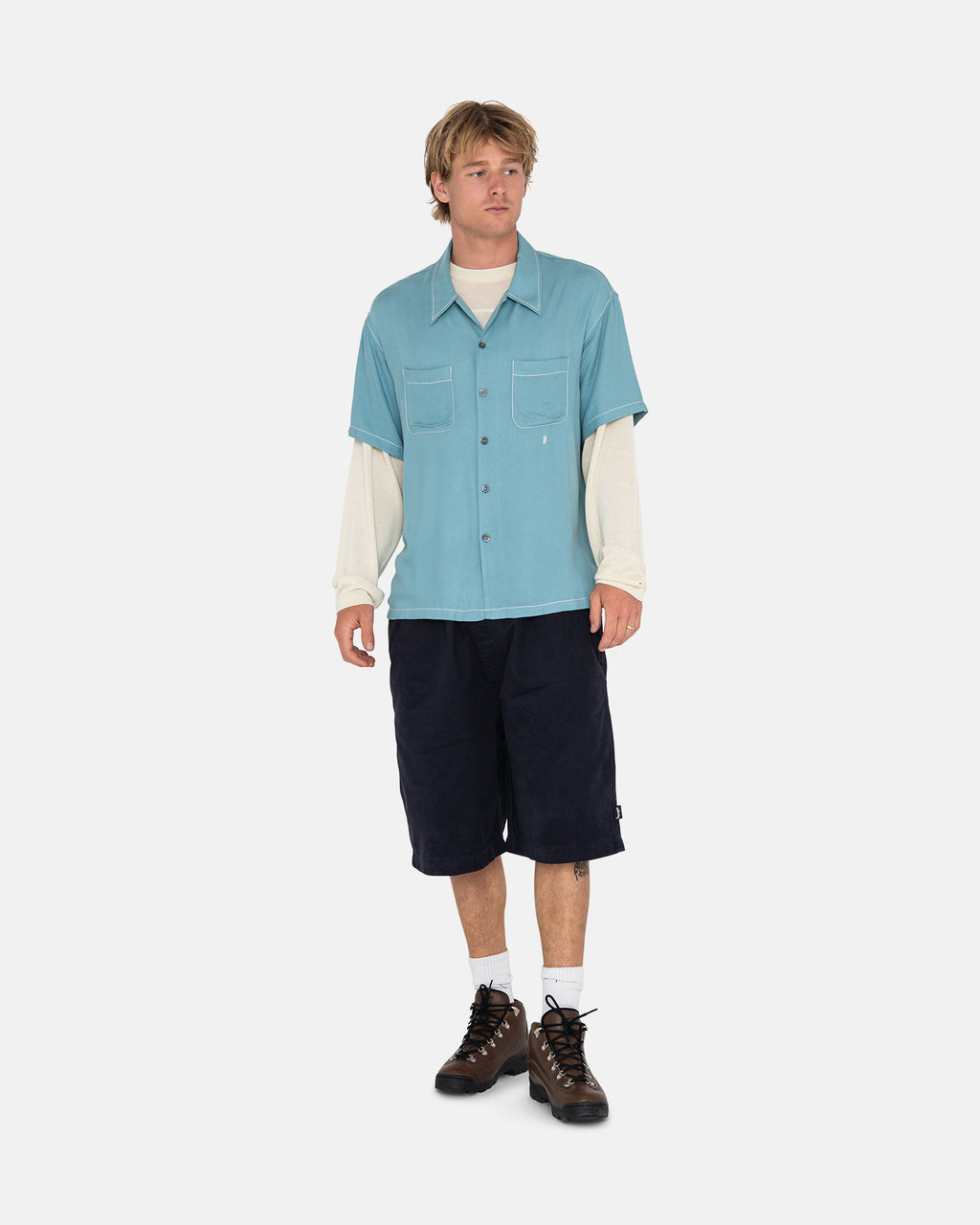 Stussy Brushed Beach Pantaloncini Blu Marino | 723EQIHLJ