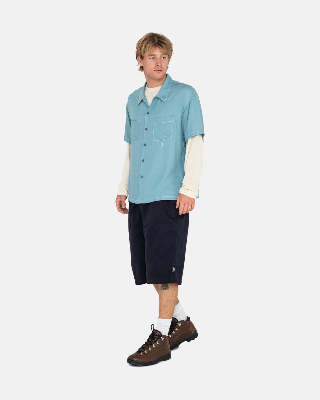 Stussy Brushed Beach Pantaloncini Blu Marino | 723EQIHLJ