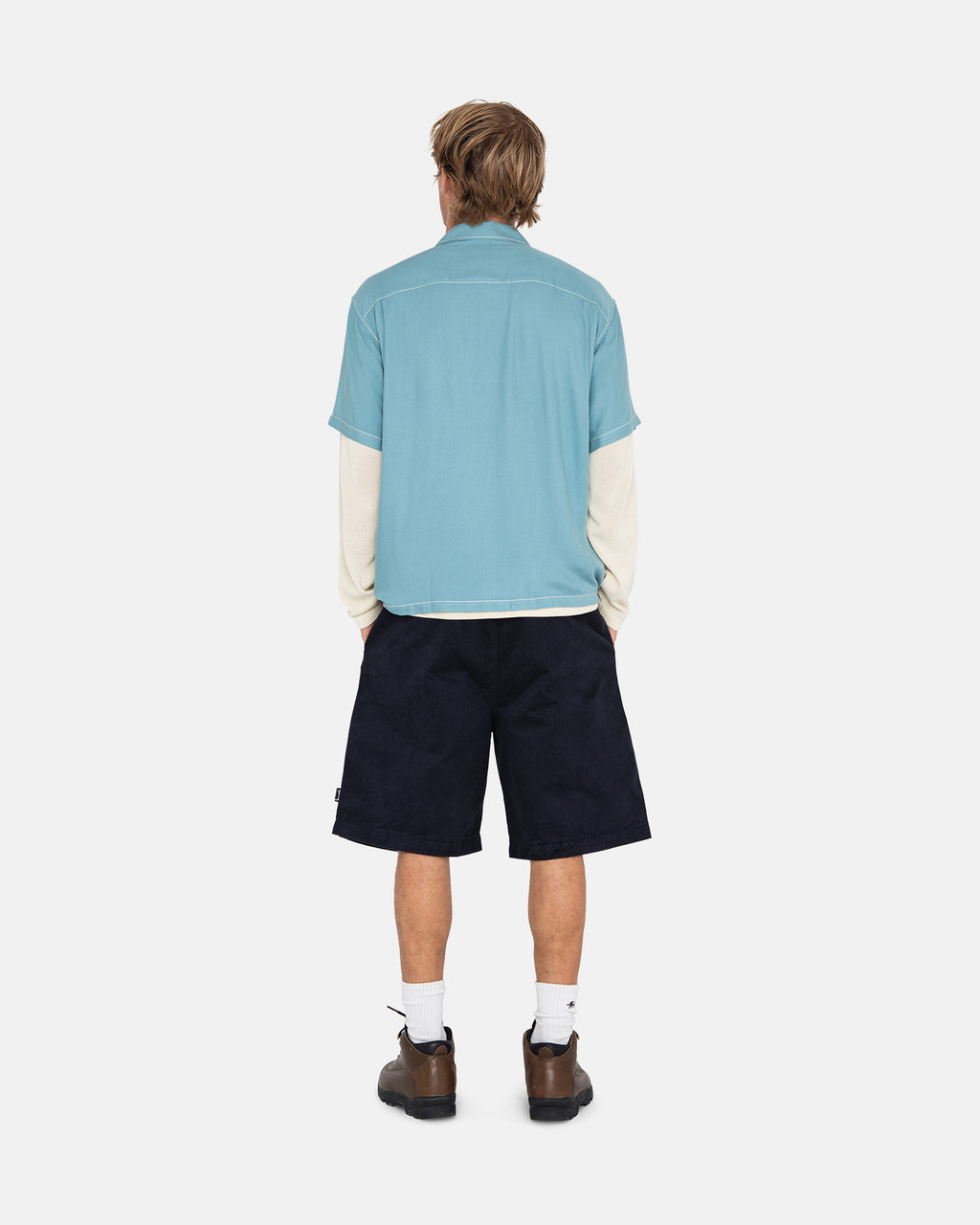 Stussy Brushed Beach Pantaloncini Blu Marino | 723EQIHLJ