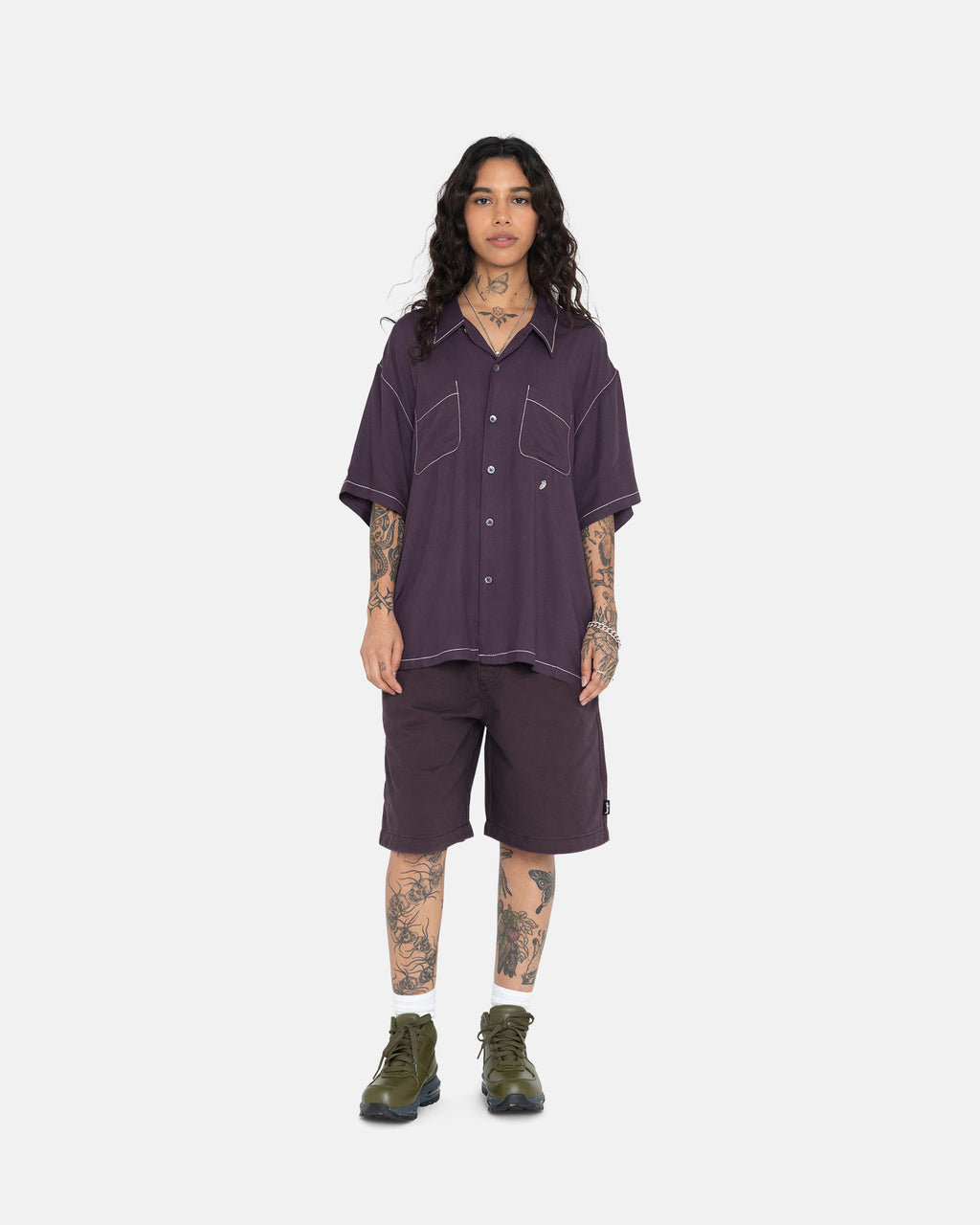 Stussy Brushed Beach Pantaloncini Bordeaux | 927WDBAVN