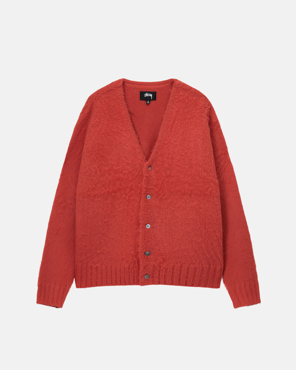 Stussy Brushed Cardigan Maglioni Rosse | 265JWXPLZ