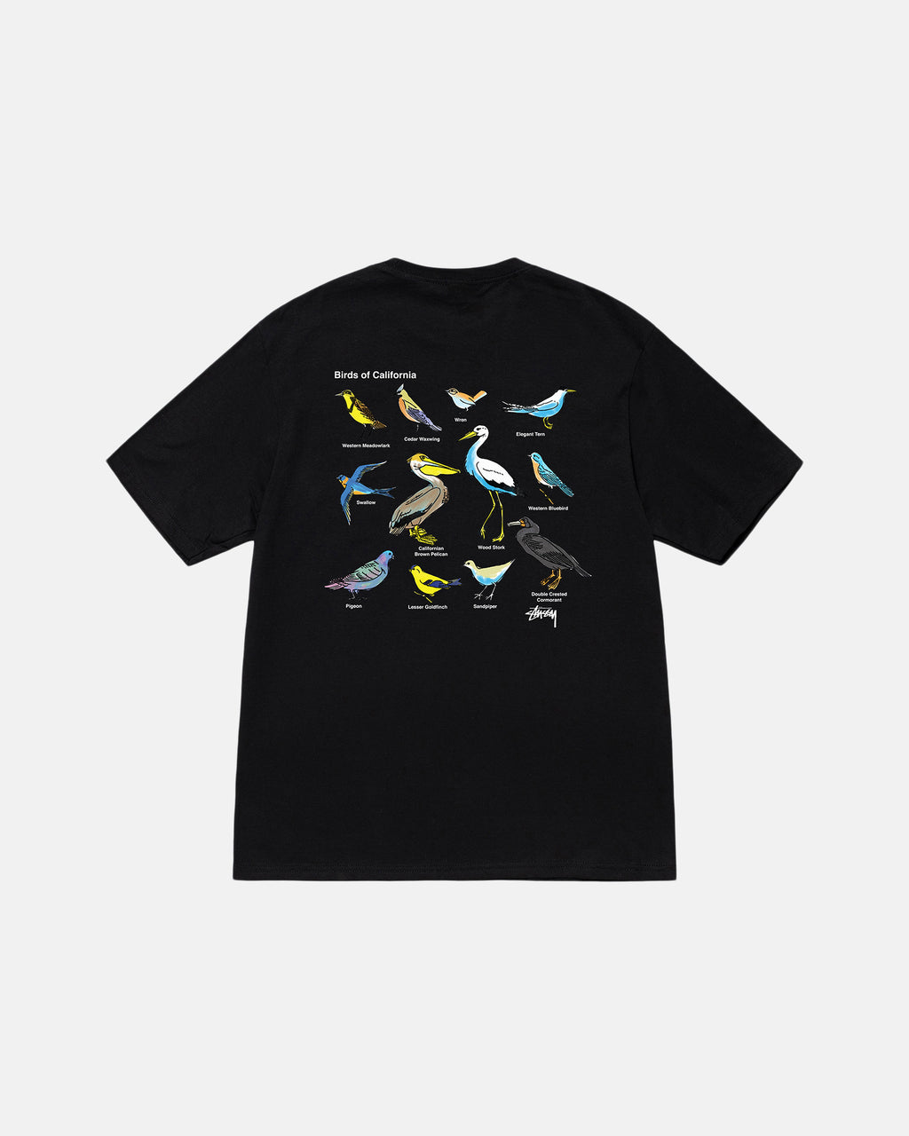 Stussy California Birds Magliette Running Nere | 127VHMOAD