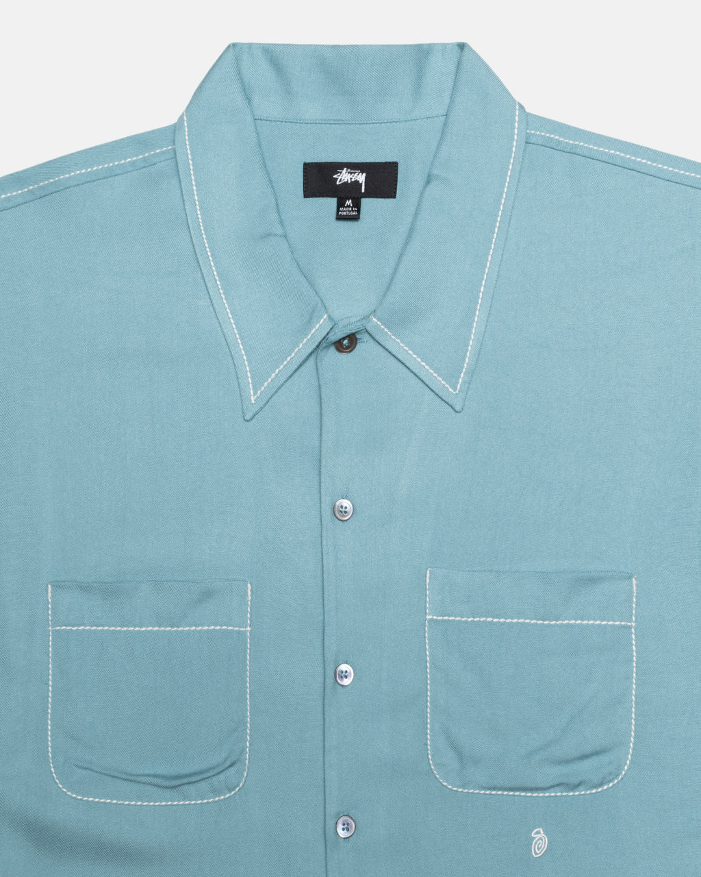 Stussy Contrast Pick Stitched Camicie Blu | 768UVDIYC