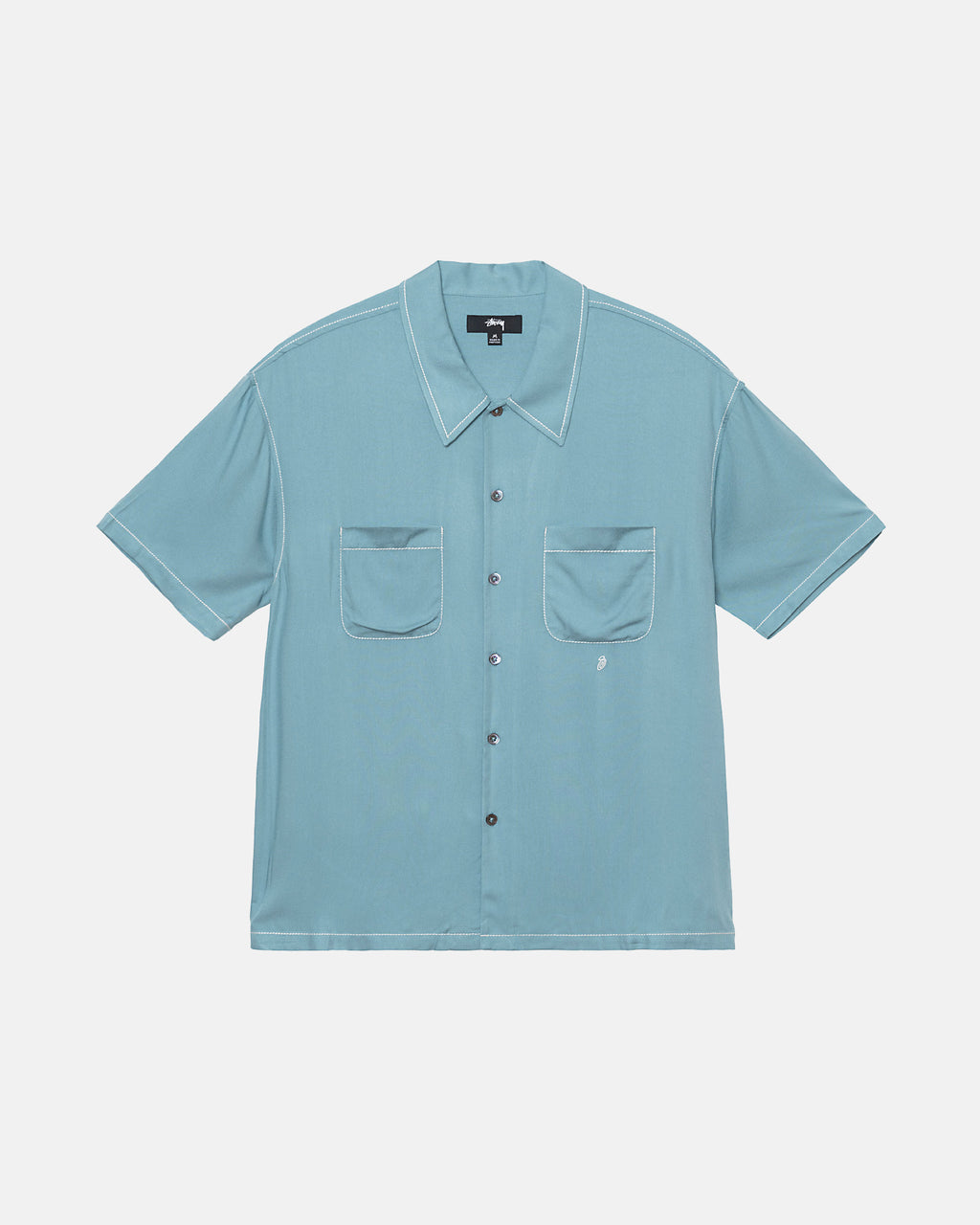 Stussy Contrast Pick Stitched Camicie Blu | 768UVDIYC