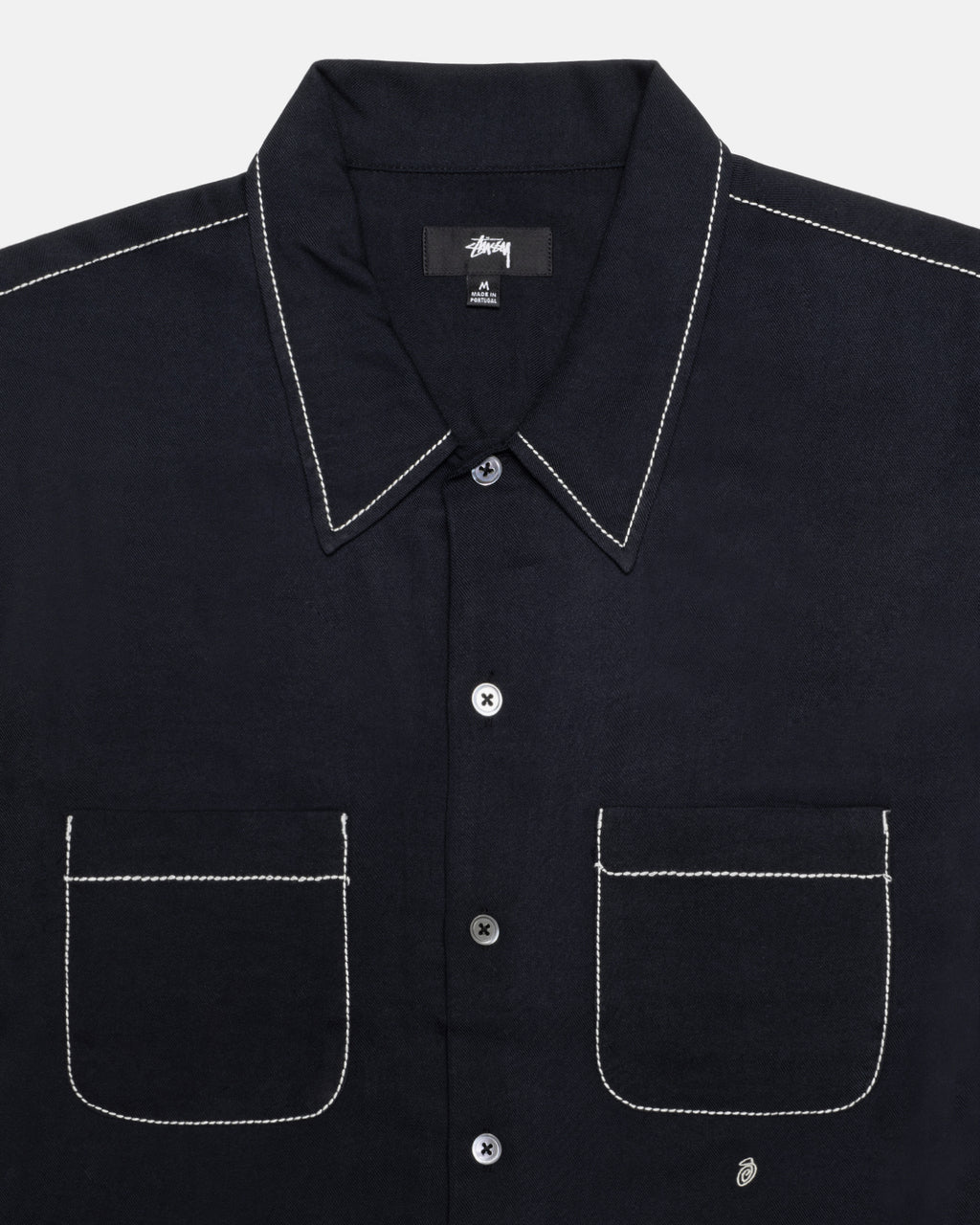 Stussy Contrast Pick Stitched Camicie Nere | 785LBUXCT