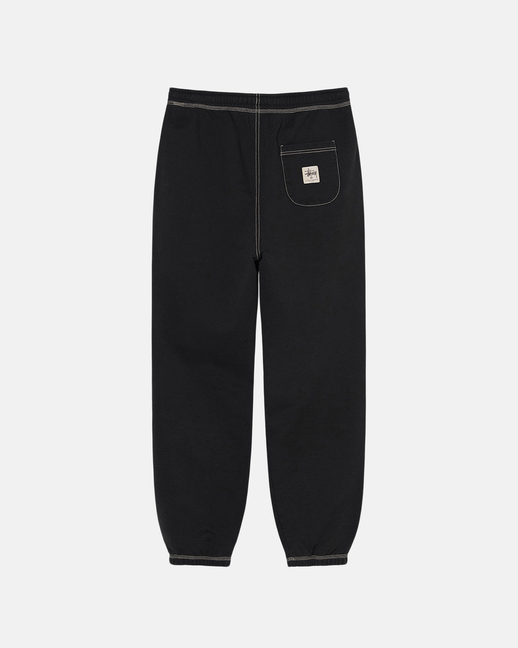 Stussy Contrast Stitch Label Pantaloni Nere | 472SWMDIY