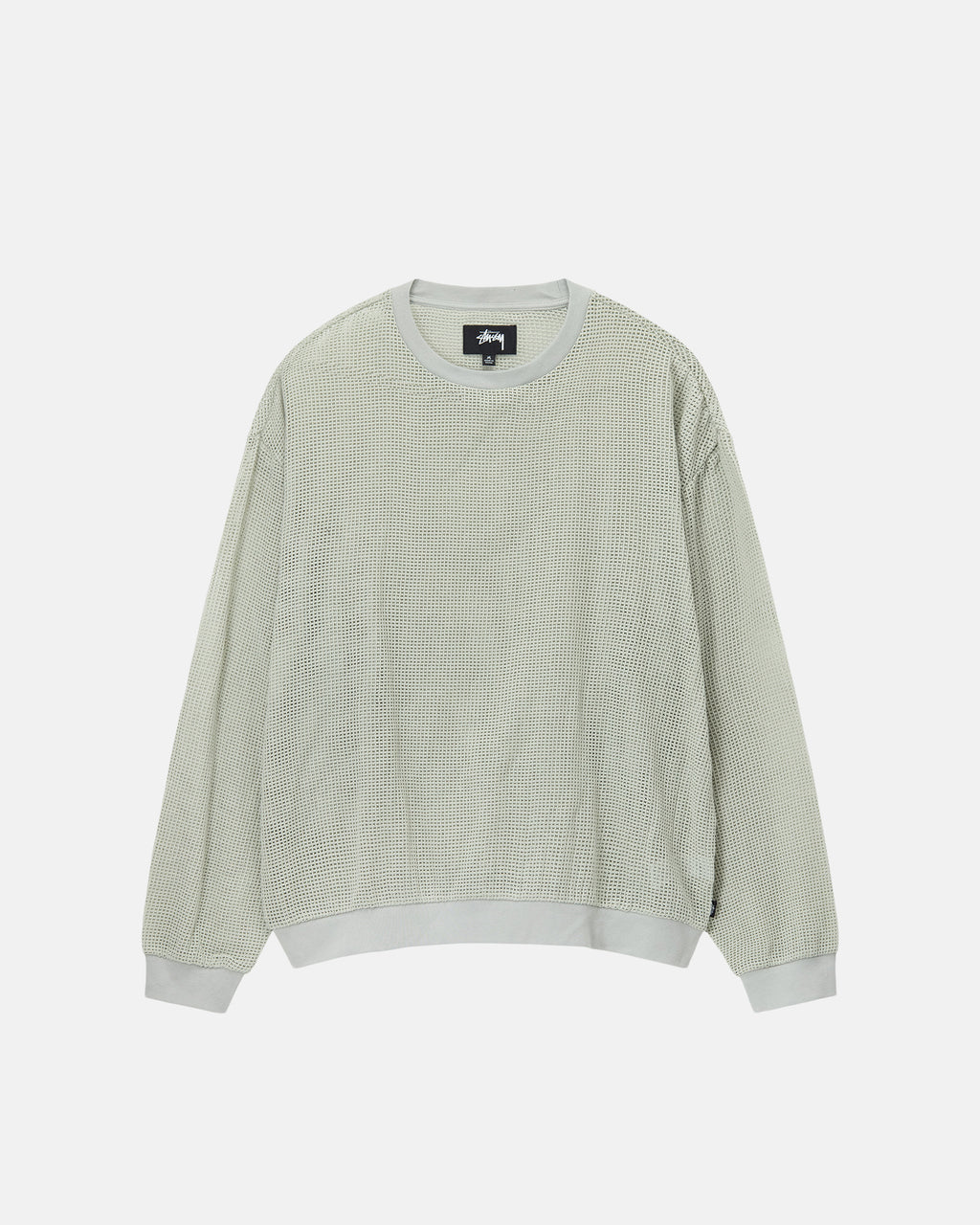 Stussy Cotone Mesh Ls Crew Camicie Beige | 928ZAVDNM