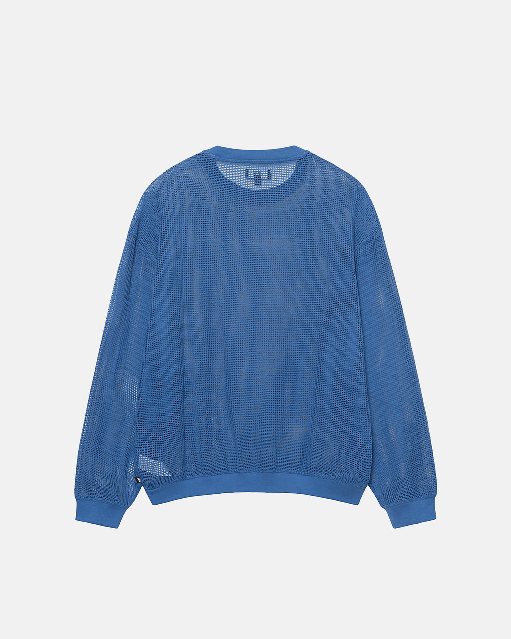 Stussy Cotone Mesh Ls Crew Camicie Blu | 214LOVKCM