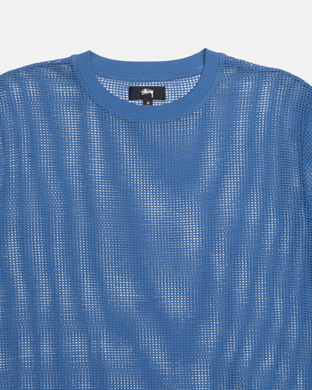 Stussy Cotone Mesh Ss Crew Camicie Blu | 803BHARGN