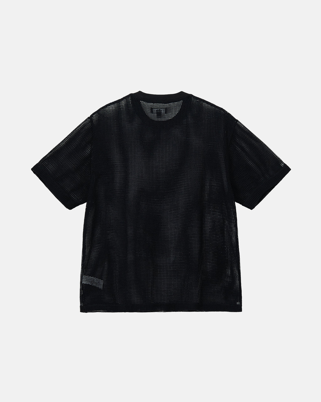 Stussy Cotone Mesh Ss Crew Camicie Nere | 974WCNVXA