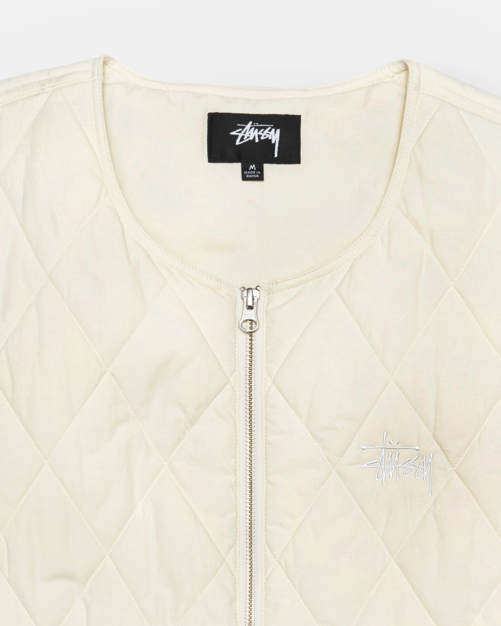 Stussy Diamond Trapuntato Gilet Crema | 736EFJVLD