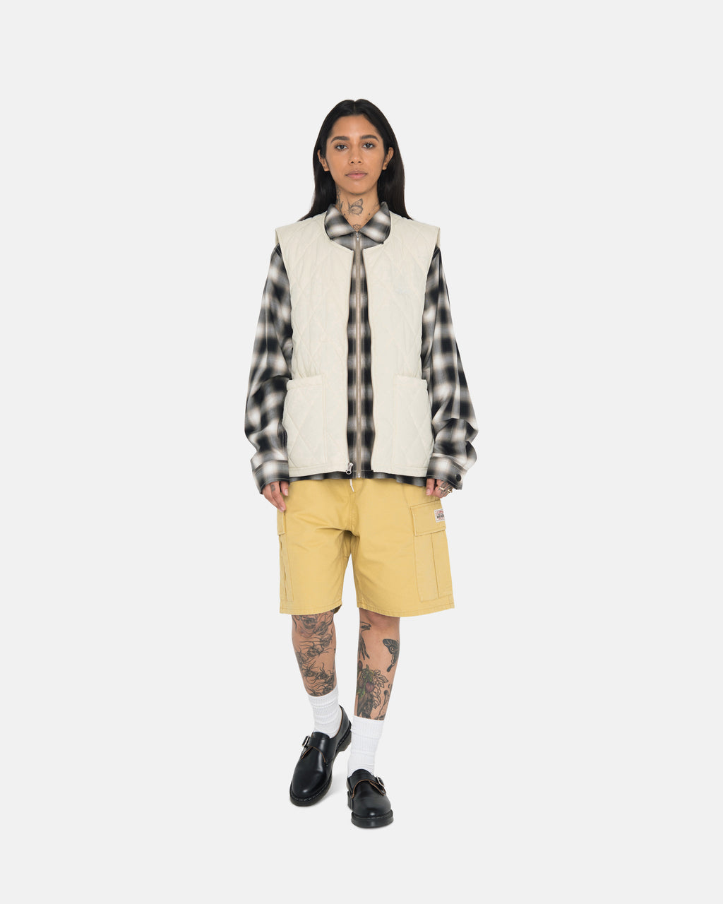 Stussy Diamond Trapuntato Gilet Crema | 736EFJVLD