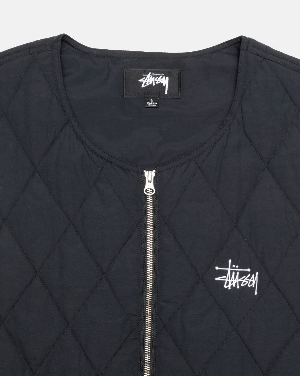 Stussy Diamond Trapuntato Gilet Nere | 561DESJFB