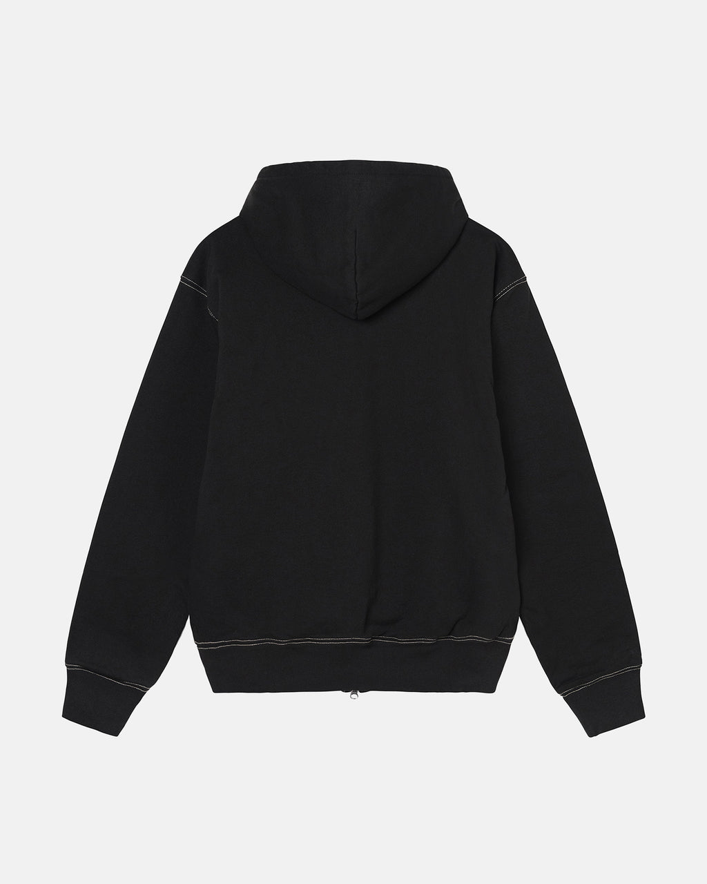 Stussy Double Face Label Zip Felpa con Cappuccio Nere | 805LJDRPT