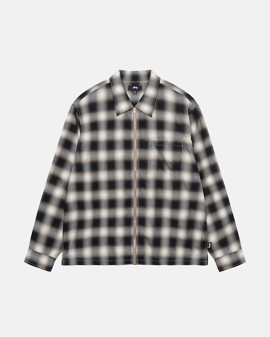 Stussy Eddie Plaid Zip Camicie Nere | 321PRGUMW